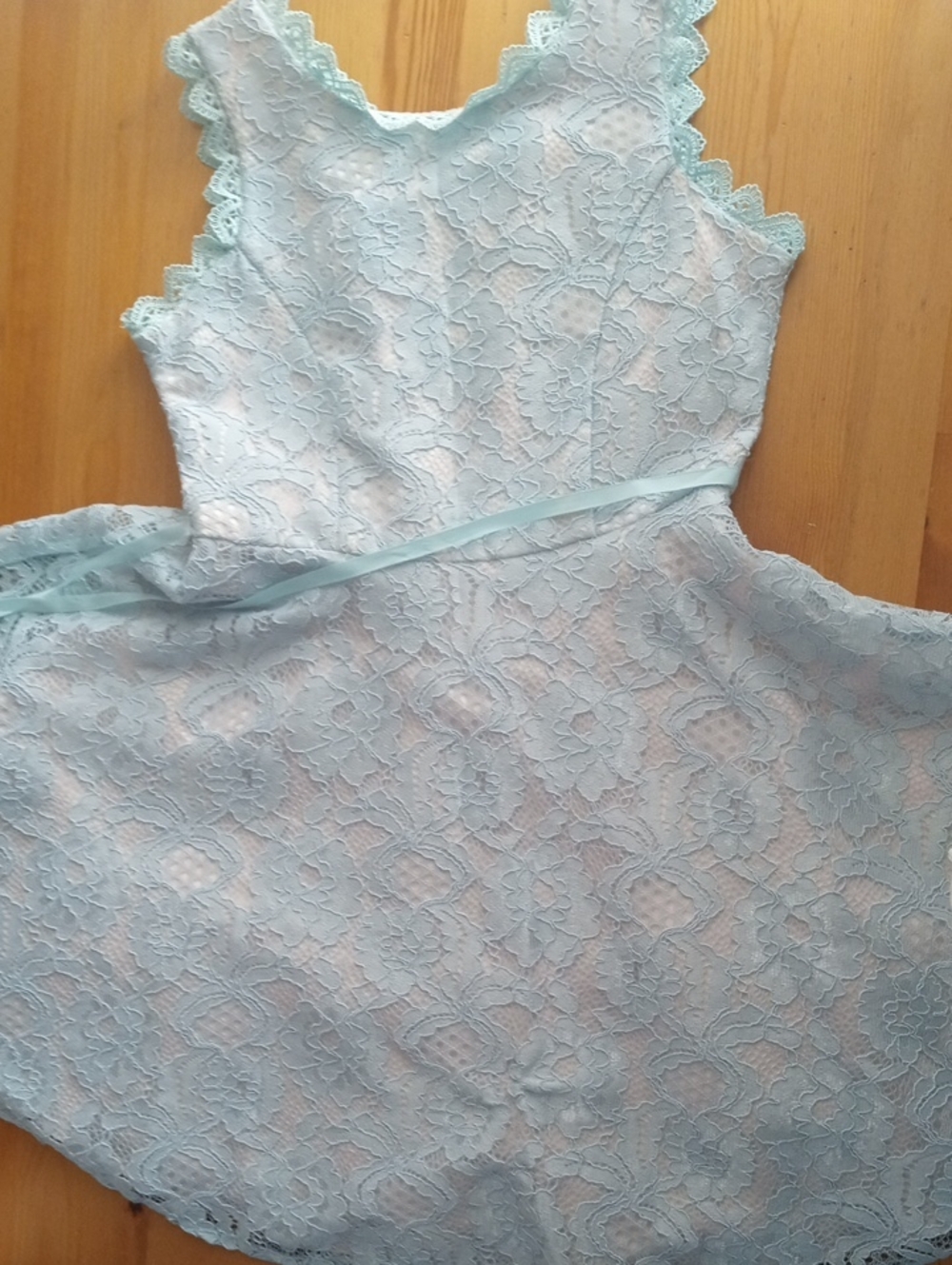 Rare Editions Light Blue Lace Formal Dress for Girls